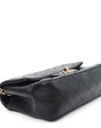 Lambskin Quilted Mini Rectangular Flap Black