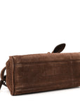 Suede Crocodile Embossed Le Petit Turismo Dark Brown