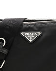 Re-Nylon Saffiano Re-Edition 2000 Double Zip Crossbody Bag Black