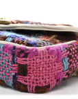 Tweed Calfskin Spicy Check Super Mini GG Marmont Shoulder Bag Pink Multicolor Mystic White