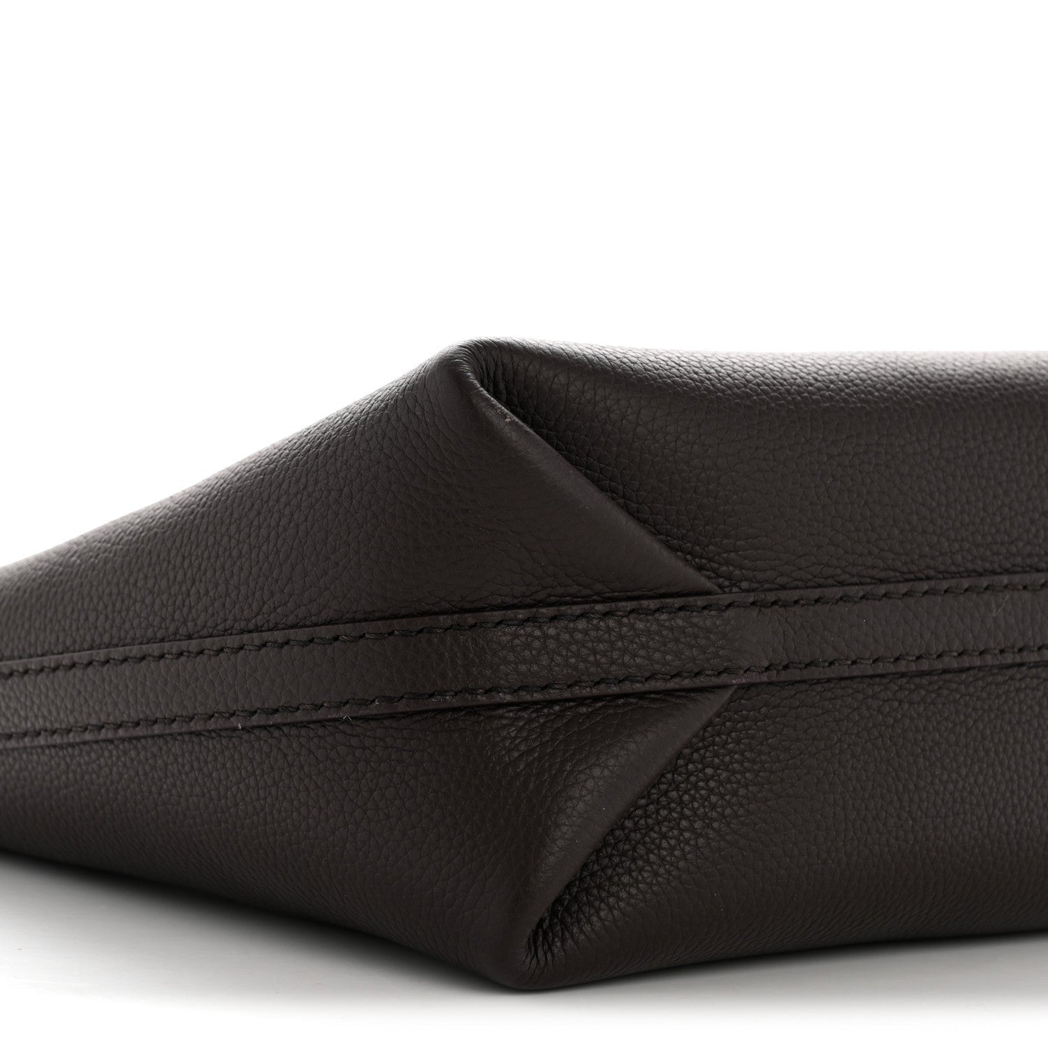 Grainy Calfskin Mini Reversible Tote Peat Sand