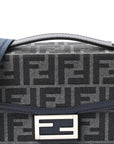 Recycled Fabric Jacquard Vitello King FF 1974 Baguette Soft Trunk  Blue