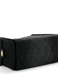 Washed Denim Quilted Small CHNL 25 Handbag Black