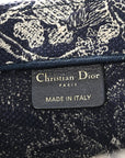 Canvas Embroidered Large D1ORiviera Toile De Jouy Reverse Book Tote Blue