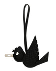 Epsom Chevre Mysore Swift Alligator Lizard Birdy Bag Charm Black