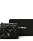 Caviar Quilted Mini Square Flap Black