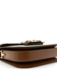 GG Supreme Monogram Azalea Calfskin Horsebit 1955 Shoulder Bag Beige Brown Sugar