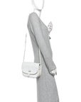 Goyardine Belvedere II PM Messenger Bag White