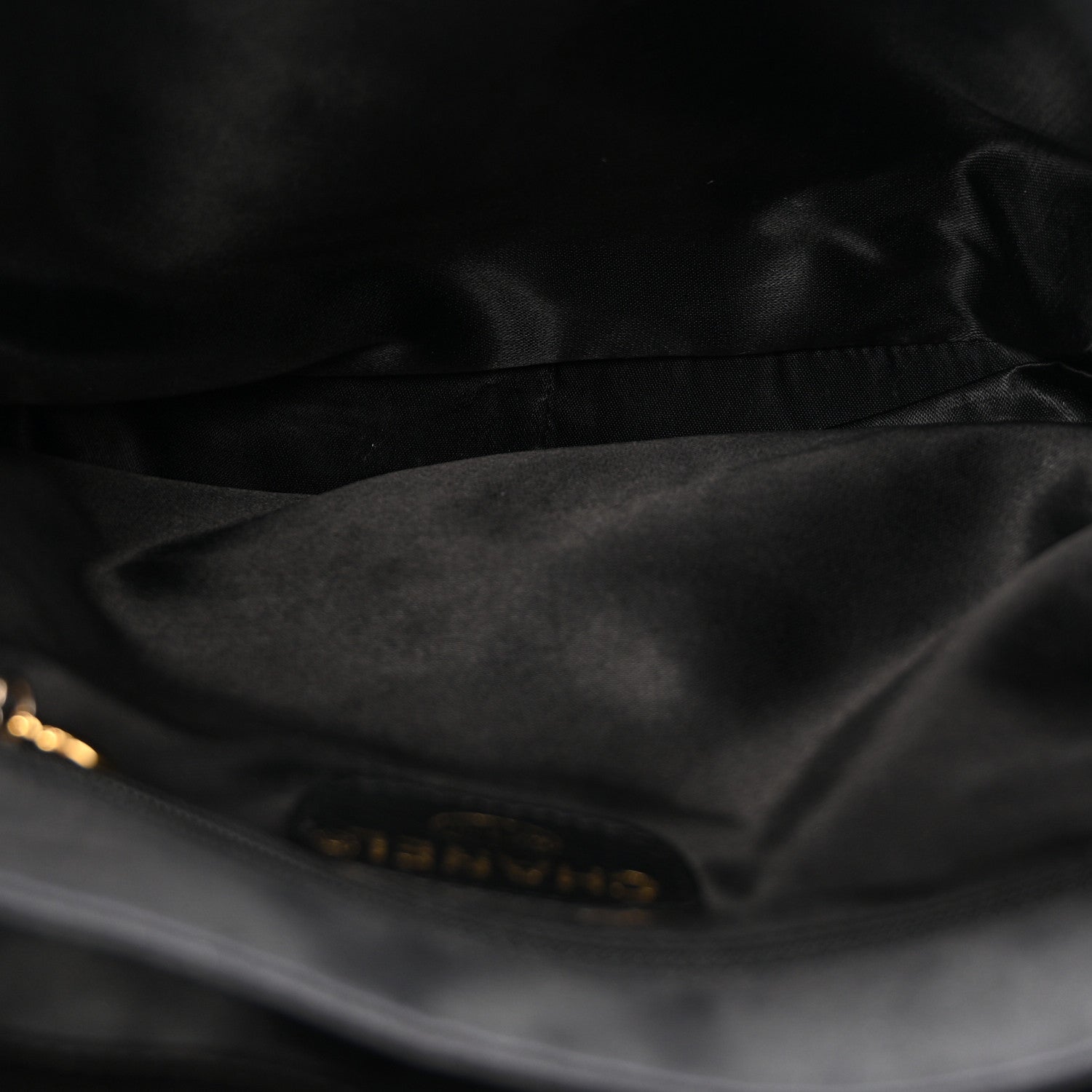 Lambskin Quilted Flap Shoulder Bag Black