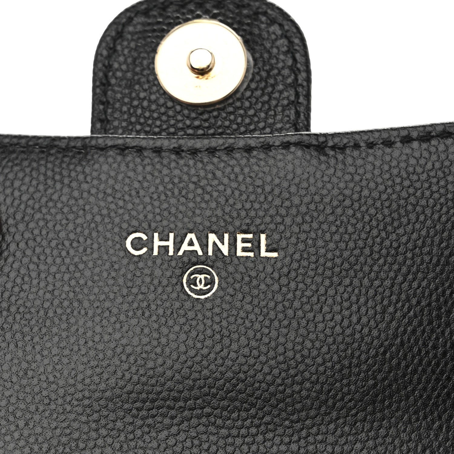 Caviar Quilted Mini Clutch With Chain Black