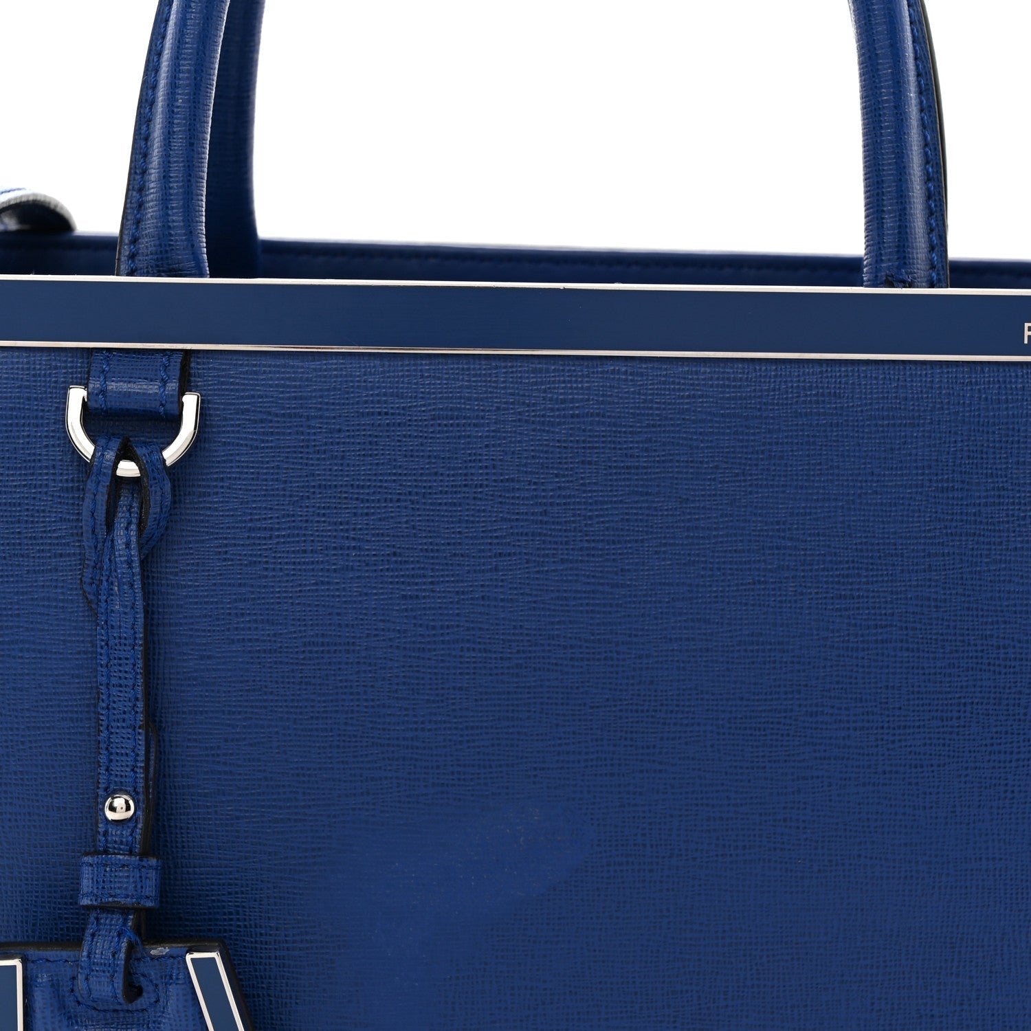 Vitello Elite Petite 2Jours Tote Blue Neon