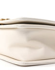 Caviar Calfskin Chevron Medium Boy Flap White