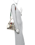 GG Supreme Monogram Small Queen Margaret Top Handle Bag White