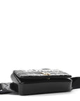 Patent Quilted Horseferry Print Lola Bum Bag Black