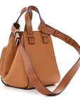 Grained Calfskin Mini Hammock Shoulder Bag Light Caramel