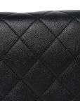 Caviar Quilted Large Business Affinity Flap Black