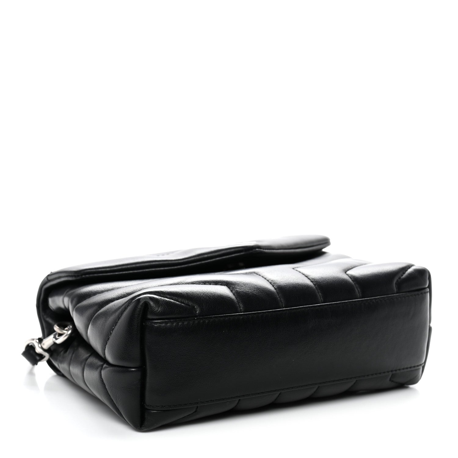 Calfskin Y Quilted Monogram Toy Loulou Crossbody Bag Black