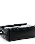 Calfskin Y Quilted Monogram Toy Loulou Crossbody Bag Black