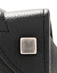Drummed Calfskin Micro Luggage Black
