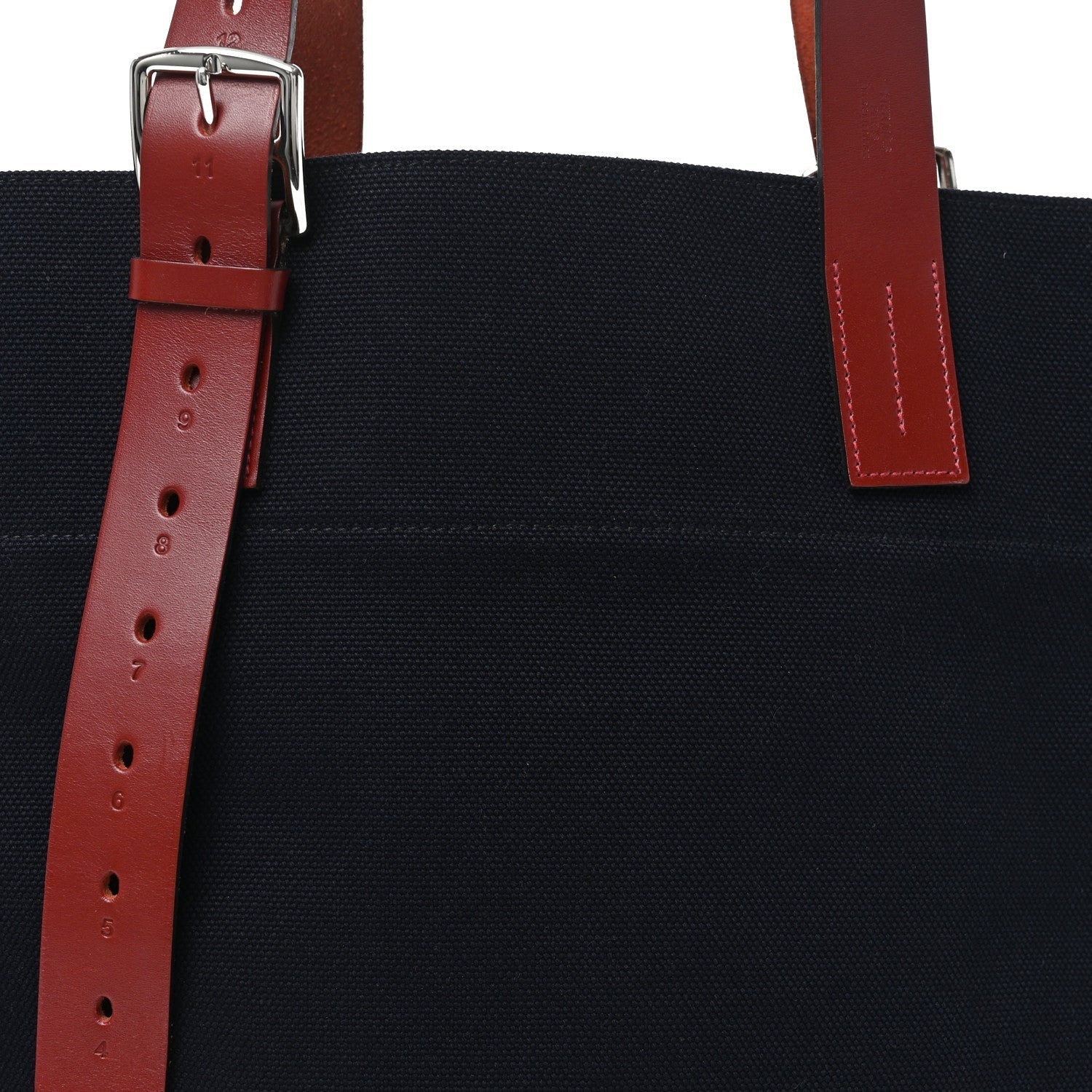 Toile Goeland Vache Hunter Etriviere Shopping Bag Bleu Nuit Rouge H