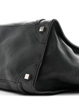 Drummed Calfskin Mini Luggage Black