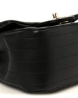 Lambskin Chevron Quilted Mini Square Flap Black