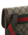 GG Supreme Monogram Neo Vintage Web Belt Bag Brown