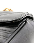 Calfskin Matelasse Small GG Marmont Shoulder Bag Black
