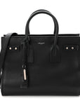 Grained Calfskin Small Supple Sac De Jour Black