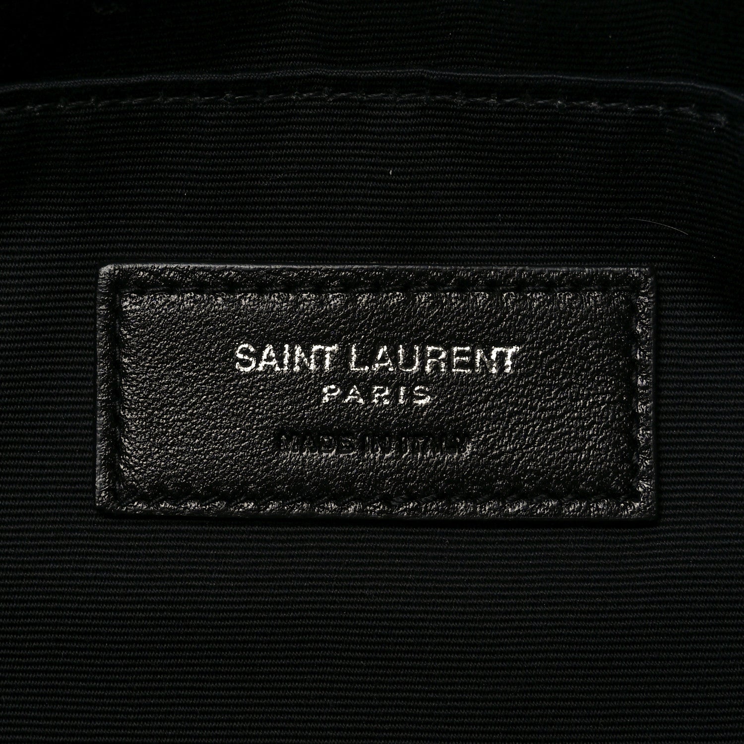 Linen Canvas Rive Gauche Zipped Pouch Black
