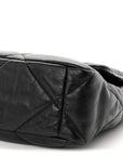 Goatskin Quilted Large CHNL 19 Flap Black