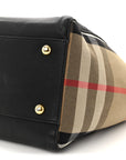 Grainy Calfskin House Check Small Canterbury Black