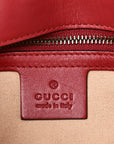 Calfskin Matelasse Small GG Marmont Shoulder Bag Hibiscus Red