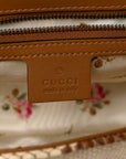 Raffia Elaphe Matelasse Small GG Marmont Shoulder Bag Natural Cream Brown