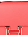 Epsom Enamel Constance 18 Rose Texas Rouge De Coeur