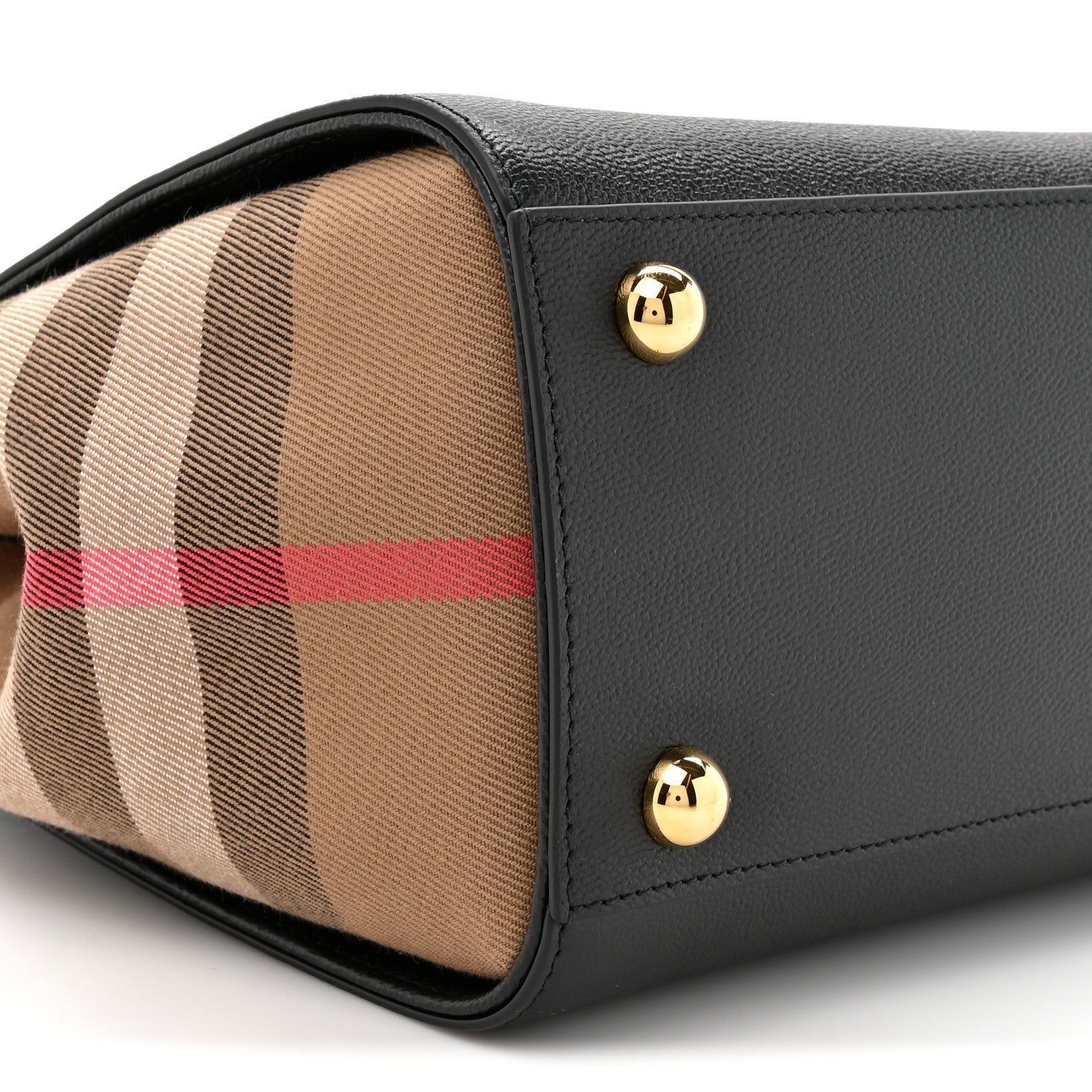 Calfskin Mega Check Small Banwell Tote Black
