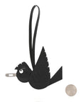 Epsom Chevre Mysore Swift Alligator Lizard Birdy Bag Charm Black