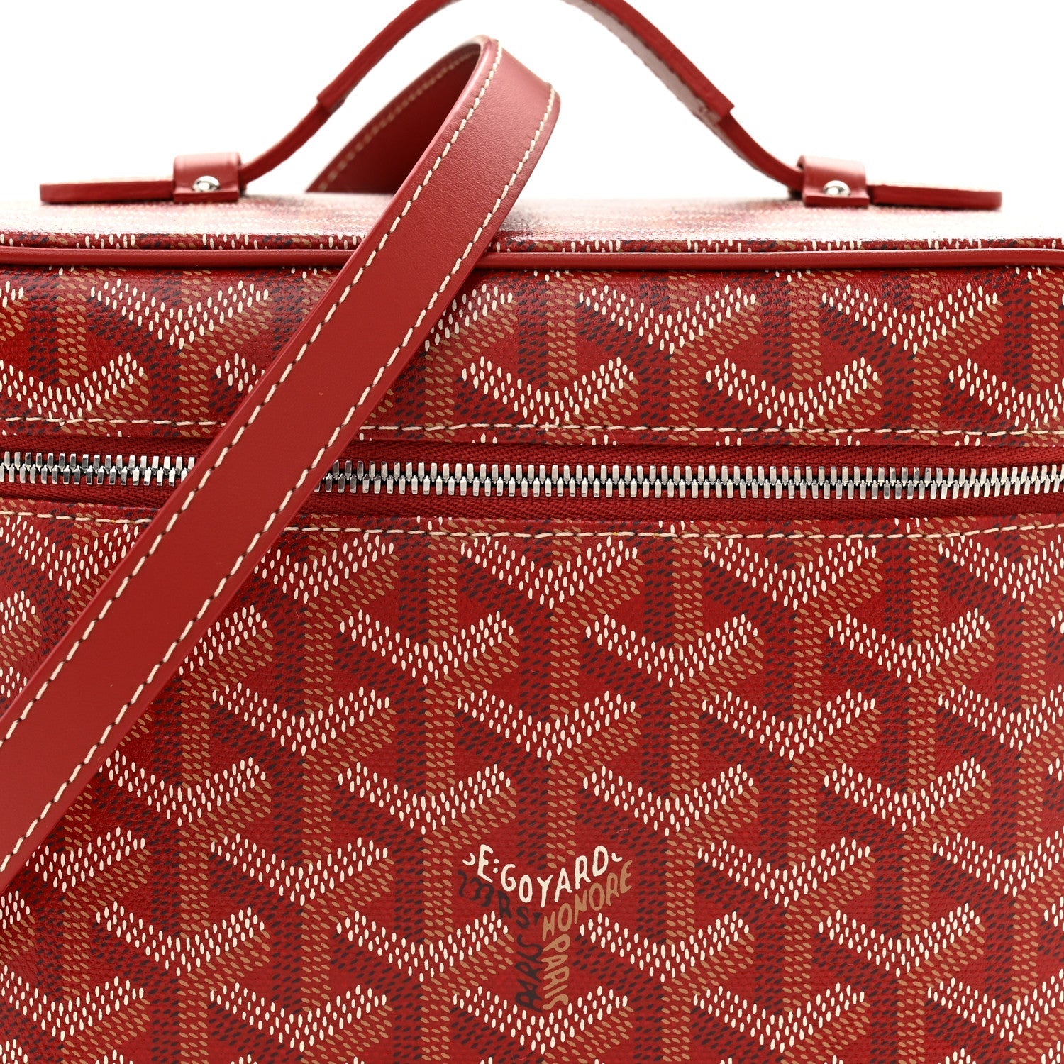 Goyardine Muse Vanity Case Red