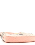 Snakeskin Ostrich Calfskin Small Jackie 1961 Hobo Pink Multicolor