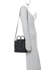 Drummed Calfskin Nano Luggage Black