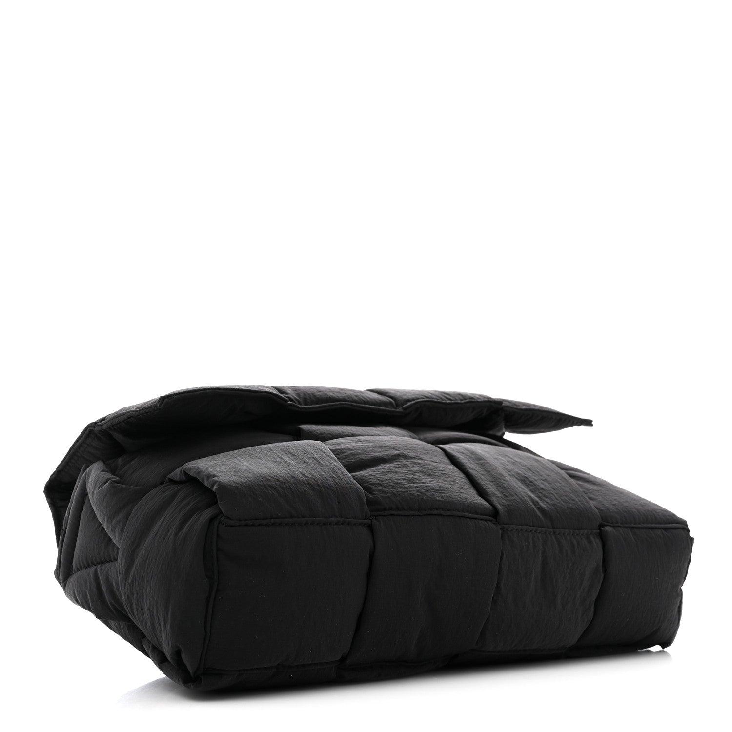 Nylon Intrecciato Padded Tech Cassette Bag Black