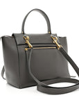 Grained Calfskin Micro Belt Bag Grey