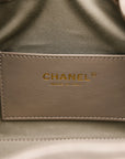 Suede Quilted Mini CHNL 25 Handbag Dark Grey