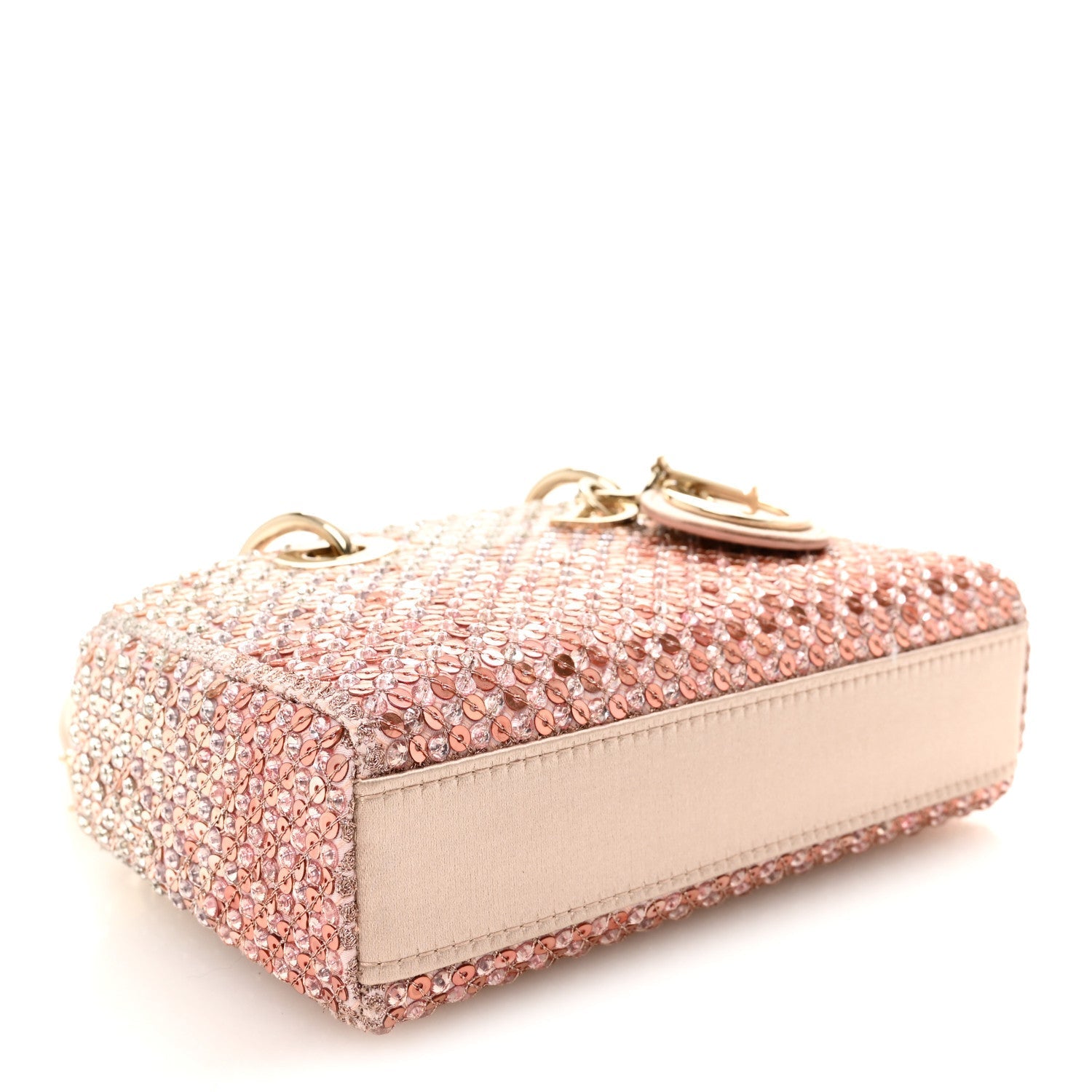 Satin Crystal Sequins Embroidered Micro Lady D-Joy Pink