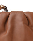 Nappa Knot Top Handle Shoulder Bag Cognac