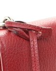 Grained Calfskin Medium Monogram Sunset Satchel Red