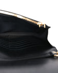 Vitello Cruise F is FNDI Bi-Color FF 1974 Embossed Medium Envelope Wallet On Chain Black Maya