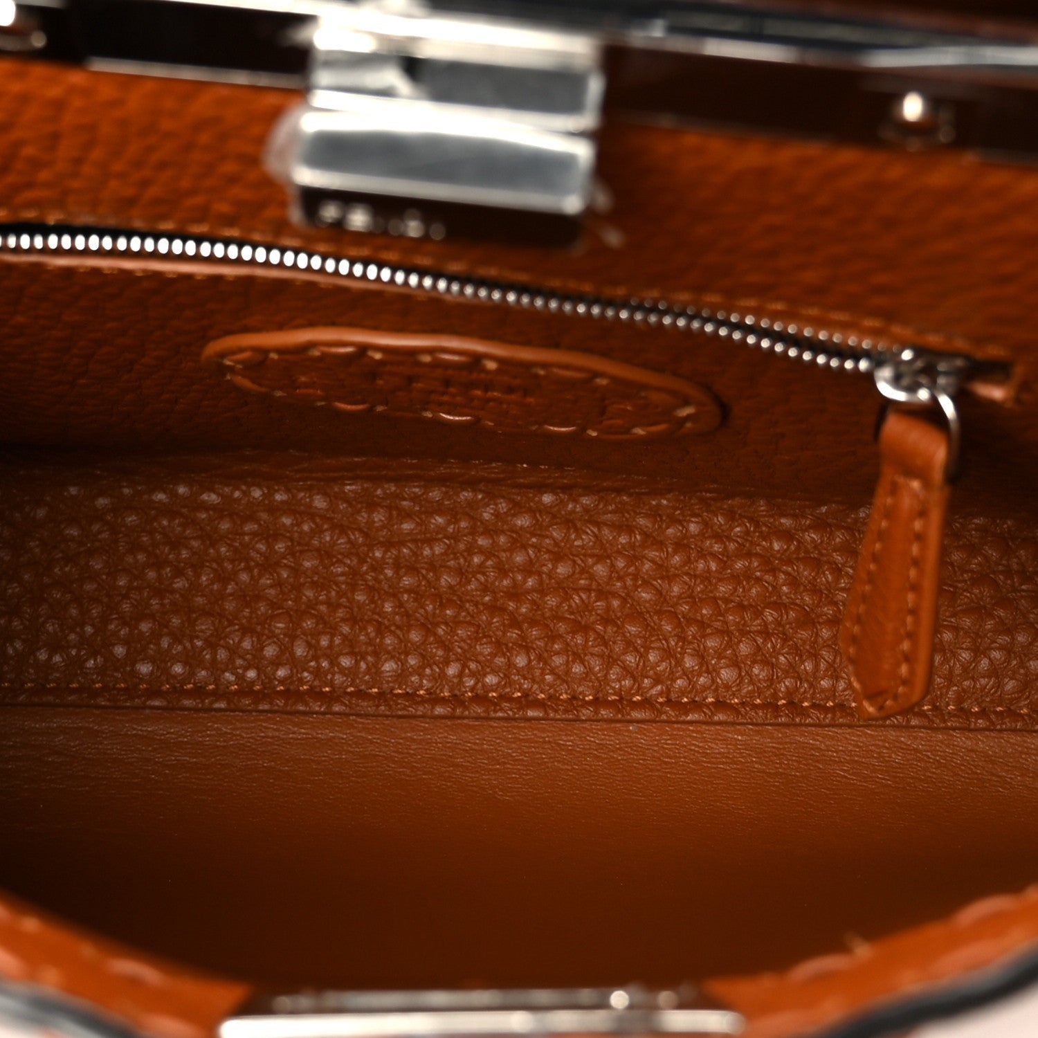 Cuoio Romano Snakeskin Selleria Mini Peekaboo Iconic Satchel Cappuccino