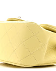 Lambskin Quilted Mini Square Flap Yellow