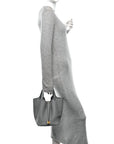 Taurillon Clemence Picotin Lock 22 MM Gris Pantin
